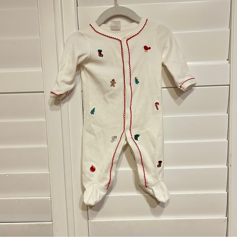 Starting Out Embroidered Christmas Onesie White Multi Size 3m